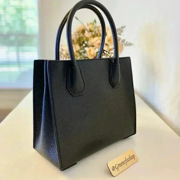 Michael Kors purse mercer Hope messenger crossbody bag black leather - Picture 6 of 10